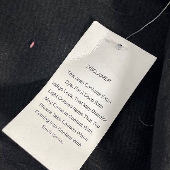 Avenue Butter Denim NWT Black Bootcut Jeans Scalloped Raw Hem Sz 30A - Picture 5 of 14